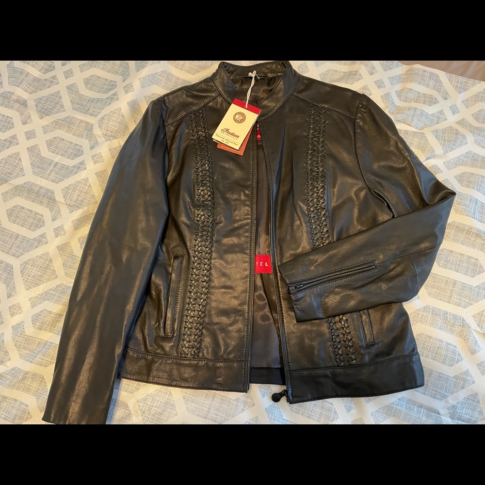 Women’s leather Indian Motorcycle jacket size M